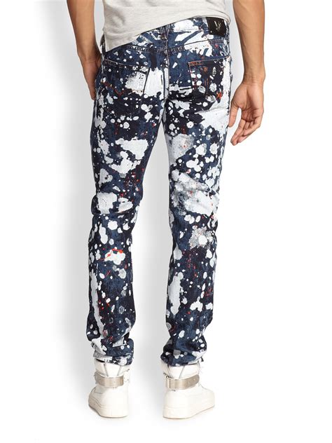 versace splatter paint jeans|paint splash jeans.